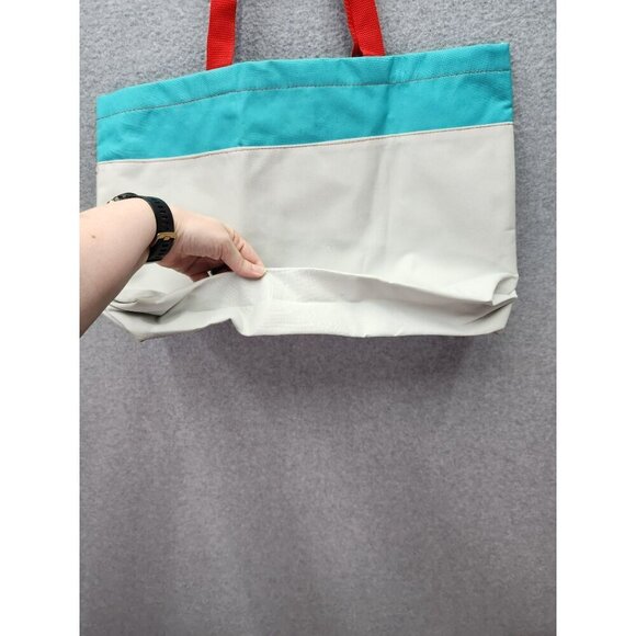 Chicken Salad Chick Tote Bag With Red Handles & Logo 19" x 13" - Picture 6 of 6